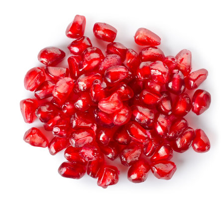 Pomegranate top viewの写真素材