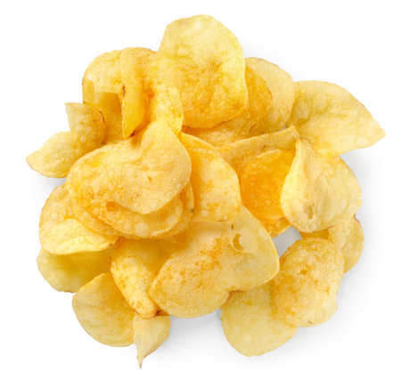 Potato chips isolatedの写真素材