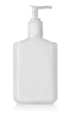 White container with sprayの写真素材