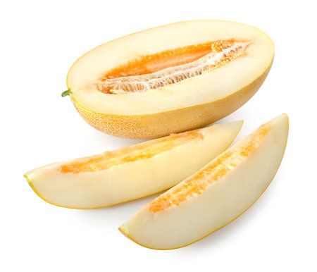 Melon with a sliceの写真素材