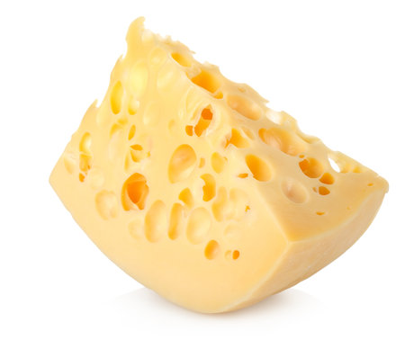 Dutch swiss cheese isolatedの写真素材