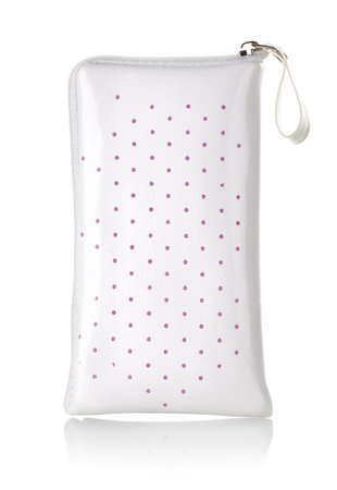 White case for mobile phoneの写真素材