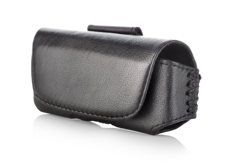 Black bag for phoneの写真素材