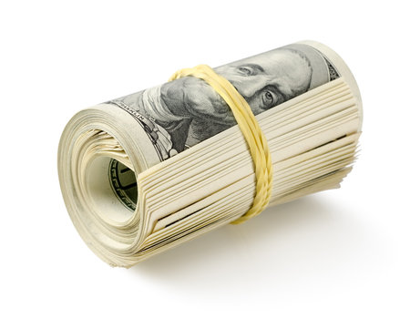 Roll of moneyの写真素材
