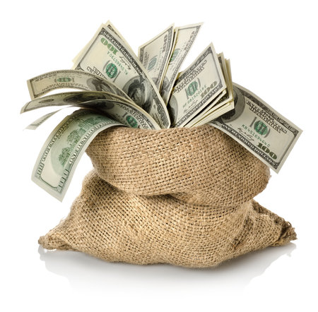Money in the bagの写真素材