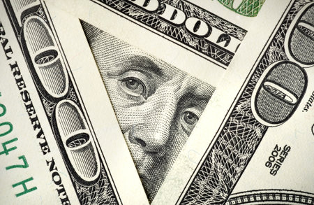 Hundred dollar billsの写真素材
