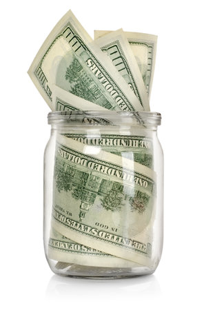 Money in the jarの写真素材