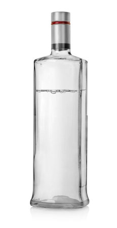 Bottle of vodka with coverの写真素材