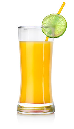 Orange cocktail in a big glassの写真素材