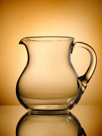 Pitcher on a gold backgroundの写真素材