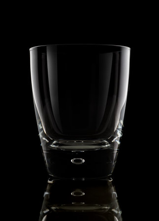 Glass on a black backgroundの写真素材