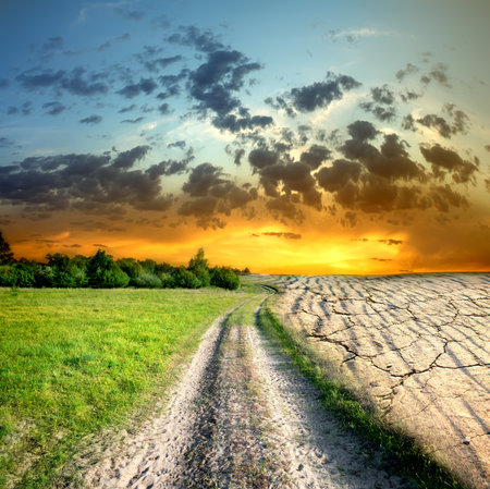 Effect of global warming on a natureの写真素材