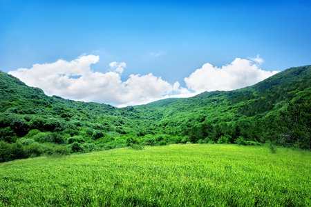 Mountains in the afternoonの写真素材