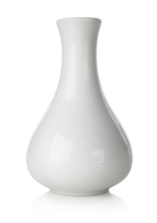 White vase isolated on a white backgroundの写真素材
