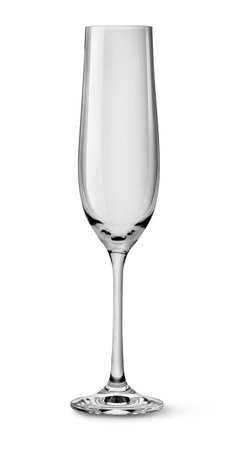Glass for champagne isolated on a white backgroundの写真素材