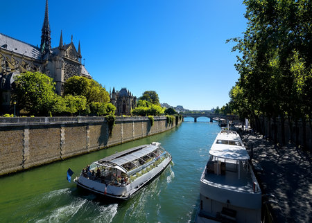 Boats near Notre Dame