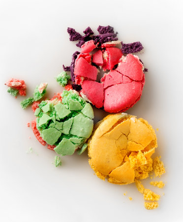 Three squashed macaronsの写真素材