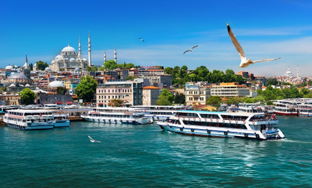 Boats in Istanbulの写真素材