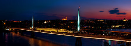 Golden Horn metro bridgeの写真素材