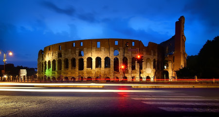 Colosseum at the sunsetの写真素材