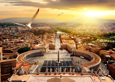 Panoramic view of Vaticanの写真素材