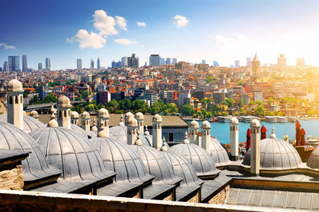 Suleymaniye mosque in Istanbulの写真素材
