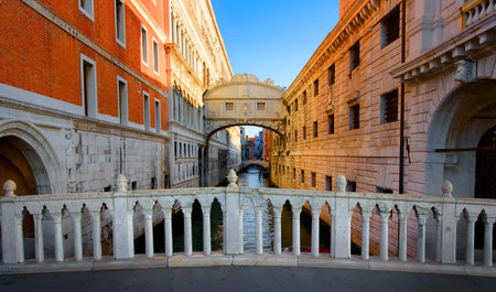 Bridge of Sighs in Veniceの写真素材