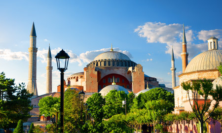 Hagia Sophia at sunny dayの写真素材