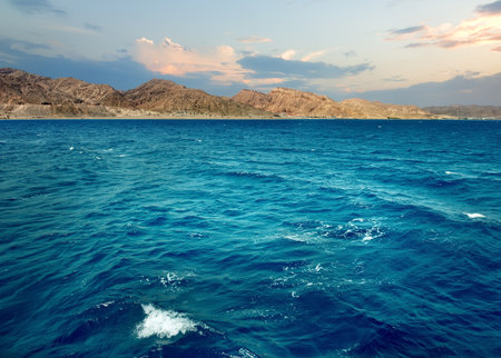 Mountains in the seaの写真素材