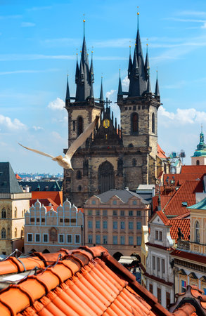 Tynsky cathedral Pragueの写真素材