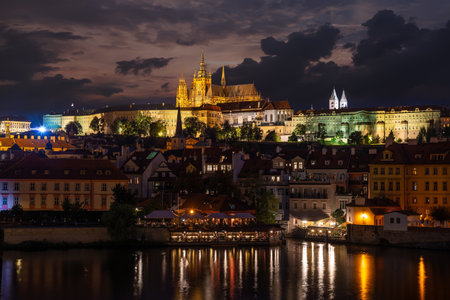 Old Prague in eveningの写真素材