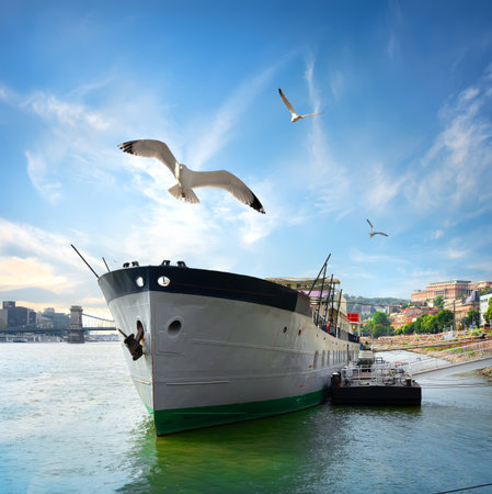 Boat in Budapestの写真素材
