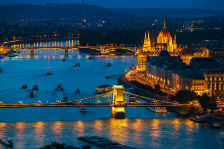 Budapest at twilightの写真素材