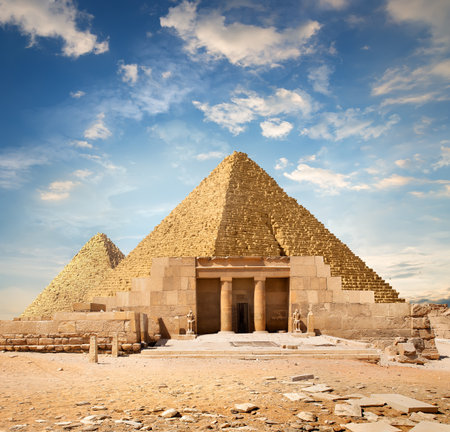 Ruins near the pyramidsの写真素材