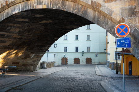 Street under the bridgeの写真素材