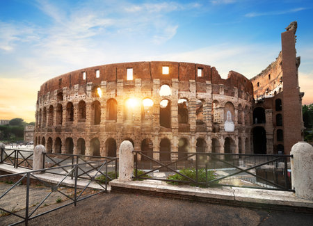 Old ancient colosseumの写真素材