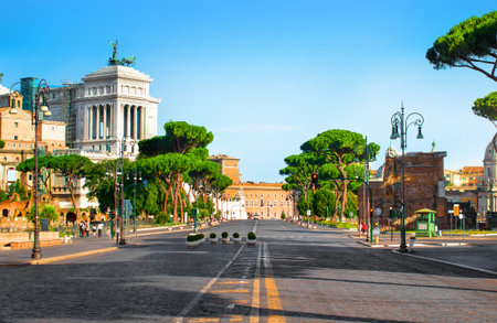 Vittoriano Palace in Romeの写真素材
