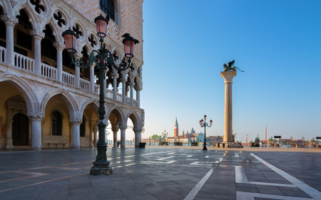 Sunrise at San Marco in Venice, Italyの写真素材