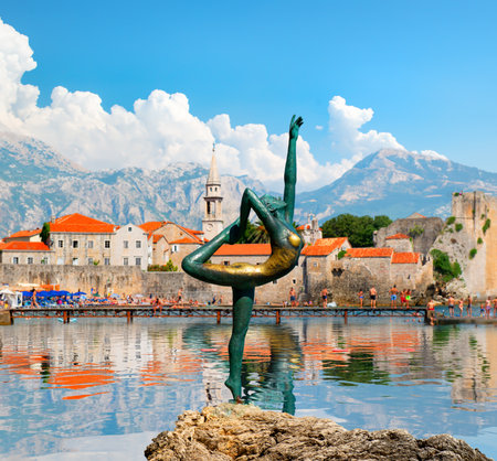 Budva and ballerinaのeditorial素材