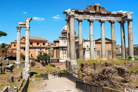 Ruins of Roman Forumの写真素材