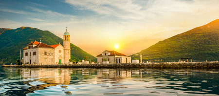 Island Near Town Perastの写真素材