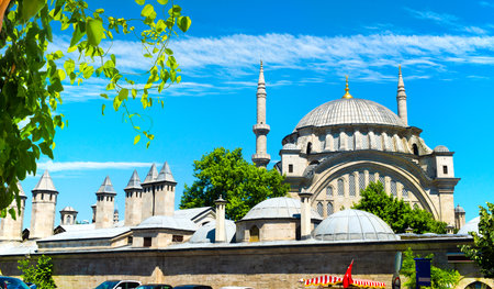 Suleymaniye Mosque in Istanbul at sunny summer day, Turkeyの写真素材