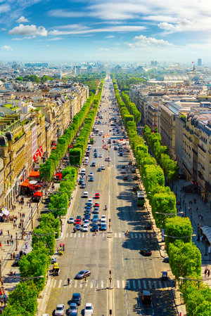 Avenue des Champs Elyseesの写真素材