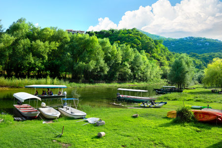 Fantastic mountains of Montenegro. Picturesque mountain landscapeの写真素材