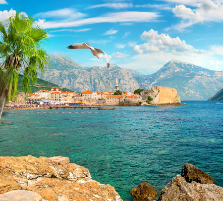 Fantastic mountains of Montenegro. Picturesque mountain landscapeの写真素材