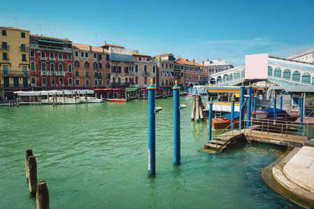 View of San Giorgio Maggiore in Venice in autumnの写真素材