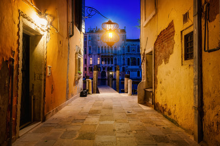 View of San Giorgio Maggiore in Venice in autumnの写真素材