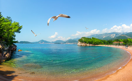 Rijeka Crnojevica. Amazing view of Rijeka Crnojevica. Skadar lake national park, Montenegroの写真素材