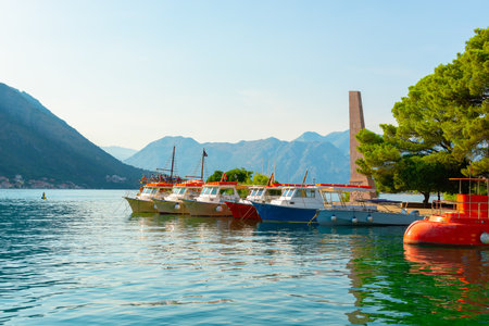 View to the mountains and Skadar lakeのeditorial素材