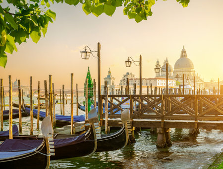Beautiful Venetian sunsetの写真素材